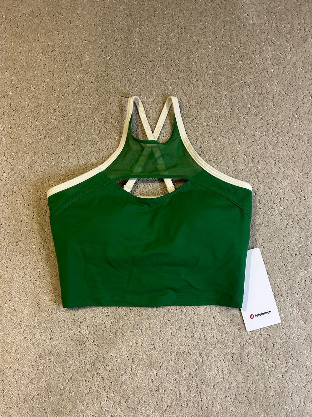 NWT Lululemon Ace Advantage Mesh-Panel Tennis Tank Top Green Sz Small